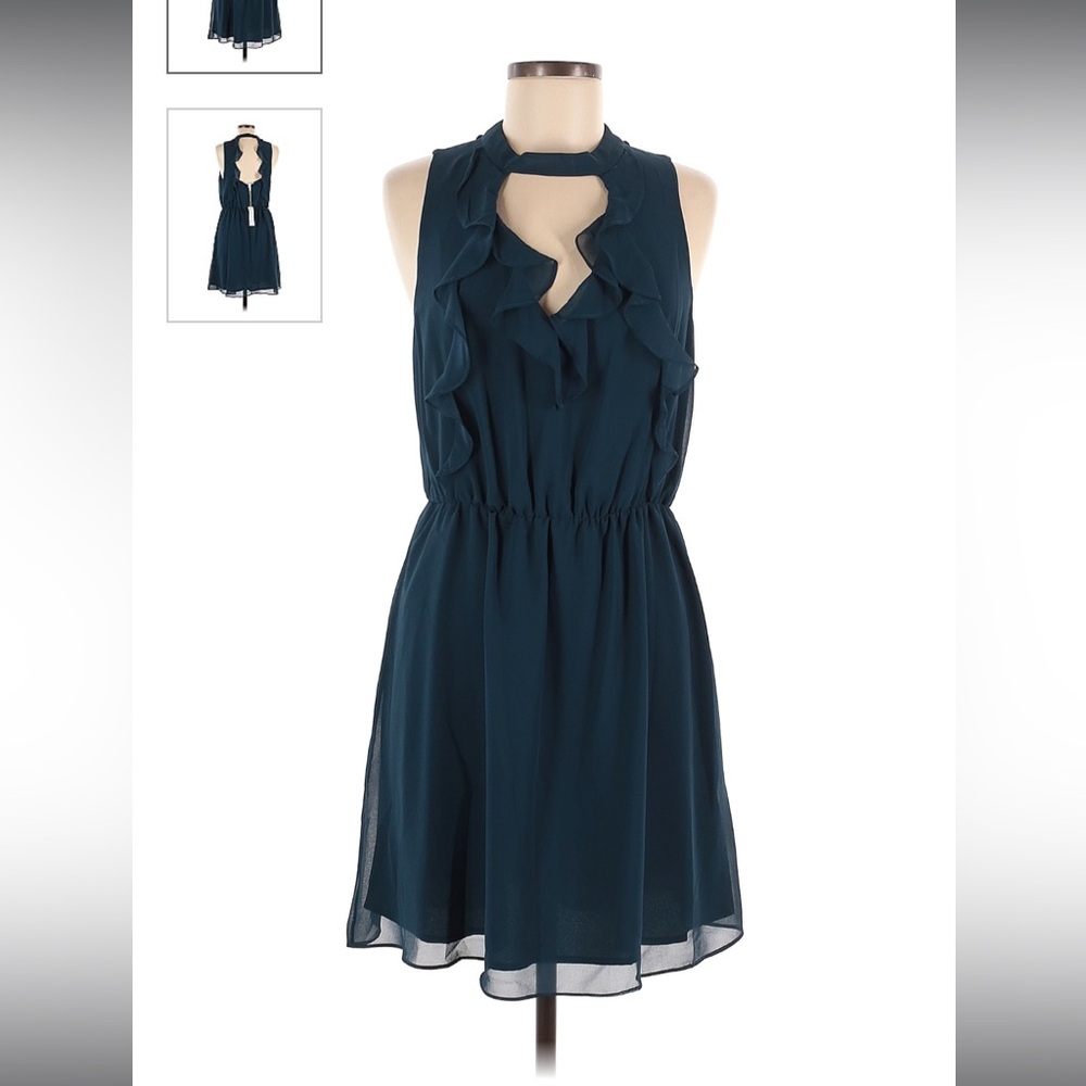 Bcbg generation ruffle dress turquoise